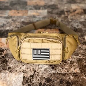 Tactical Fanny Pack with Zippered Compartments & Concealed Carry Slot